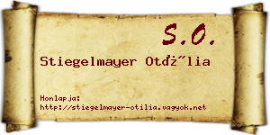 Stiegelmayer Otília névjegykártya